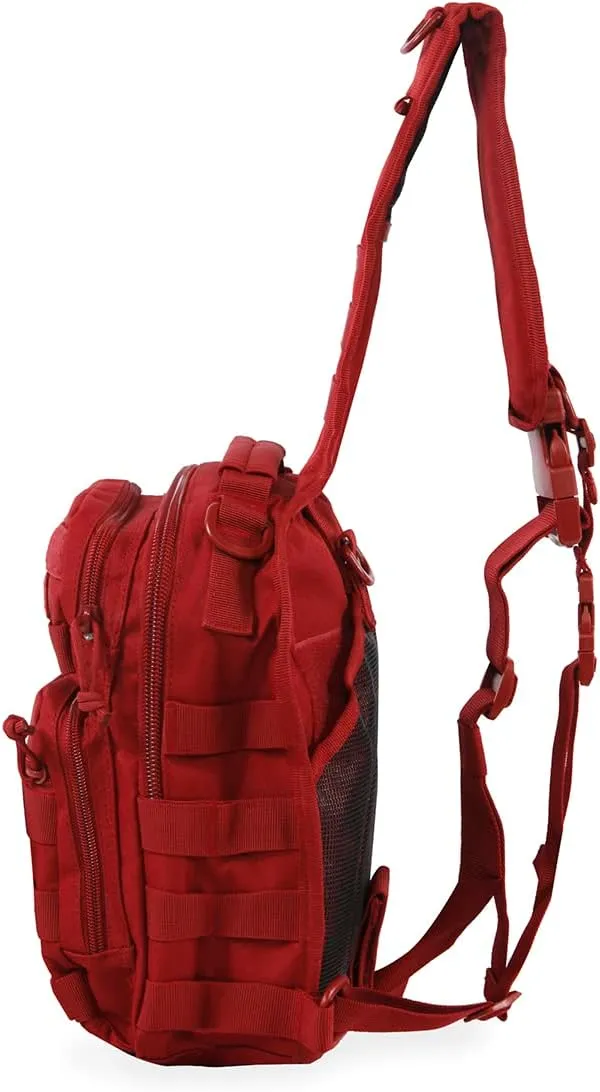 Highland Tactical Tactical Sling Backpack, Dark Maroon, One_Size