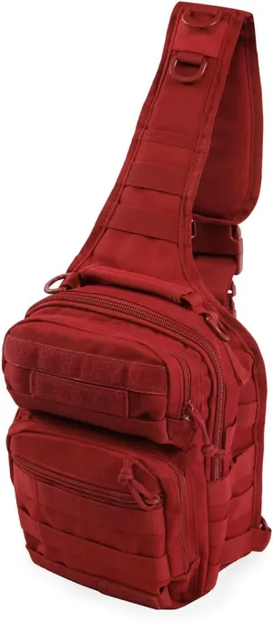 Highland Tactical Tactical Sling Backpack, Dark Maroon, One_Size
