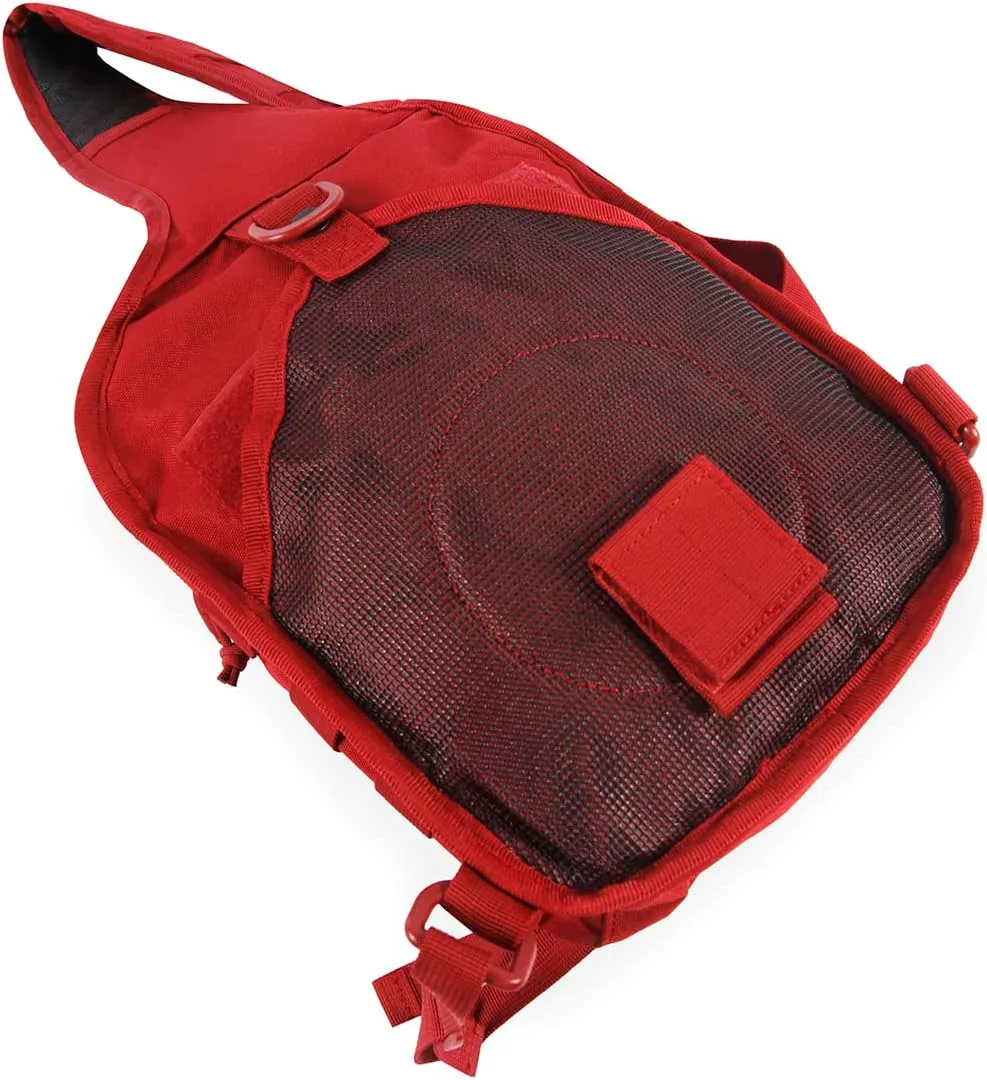 Highland Tactical Tactical Sling Backpack, Dark Maroon, One_Size