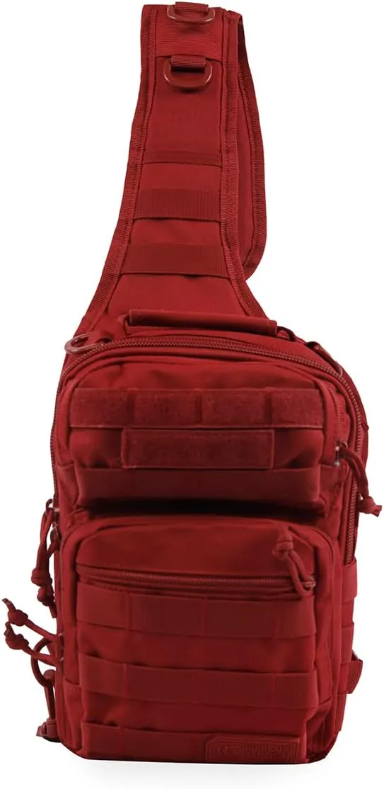 Highland Tactical Tactical Sling Backpack, Dark Maroon, One_Size