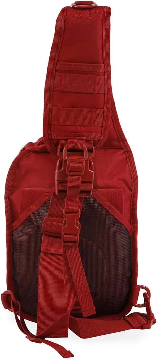 Highland Tactical Tactical Sling Backpack, Dark Maroon, One_Size
