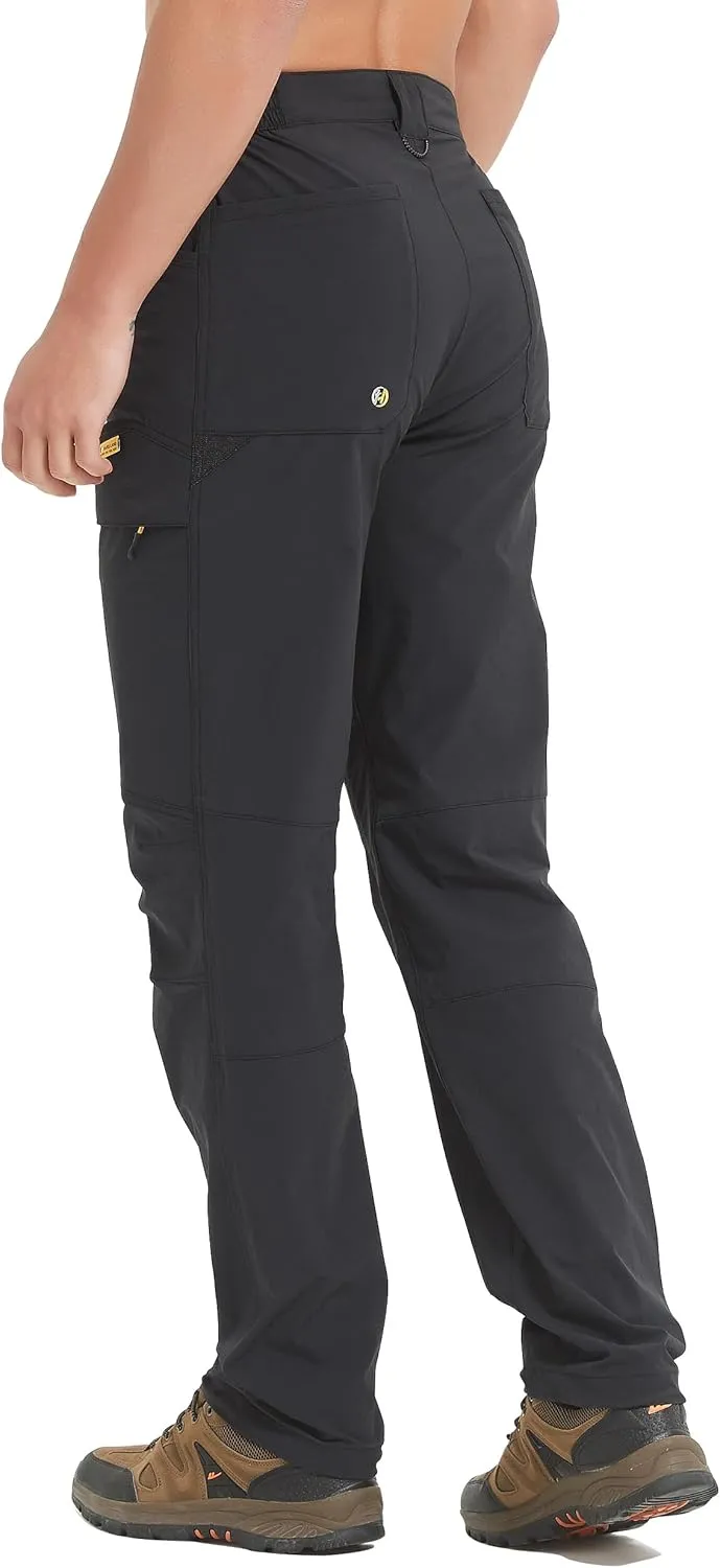 Hiking Pants Men Outdoor Cargo Quick Dry Lightweight Stretch Travel Pants with Elastic Waist for Fishing
