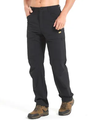 Hiking Pants Men Outdoor Cargo Quick Dry Lightweight Stretch Travel Pants with Elastic Waist for Fishing