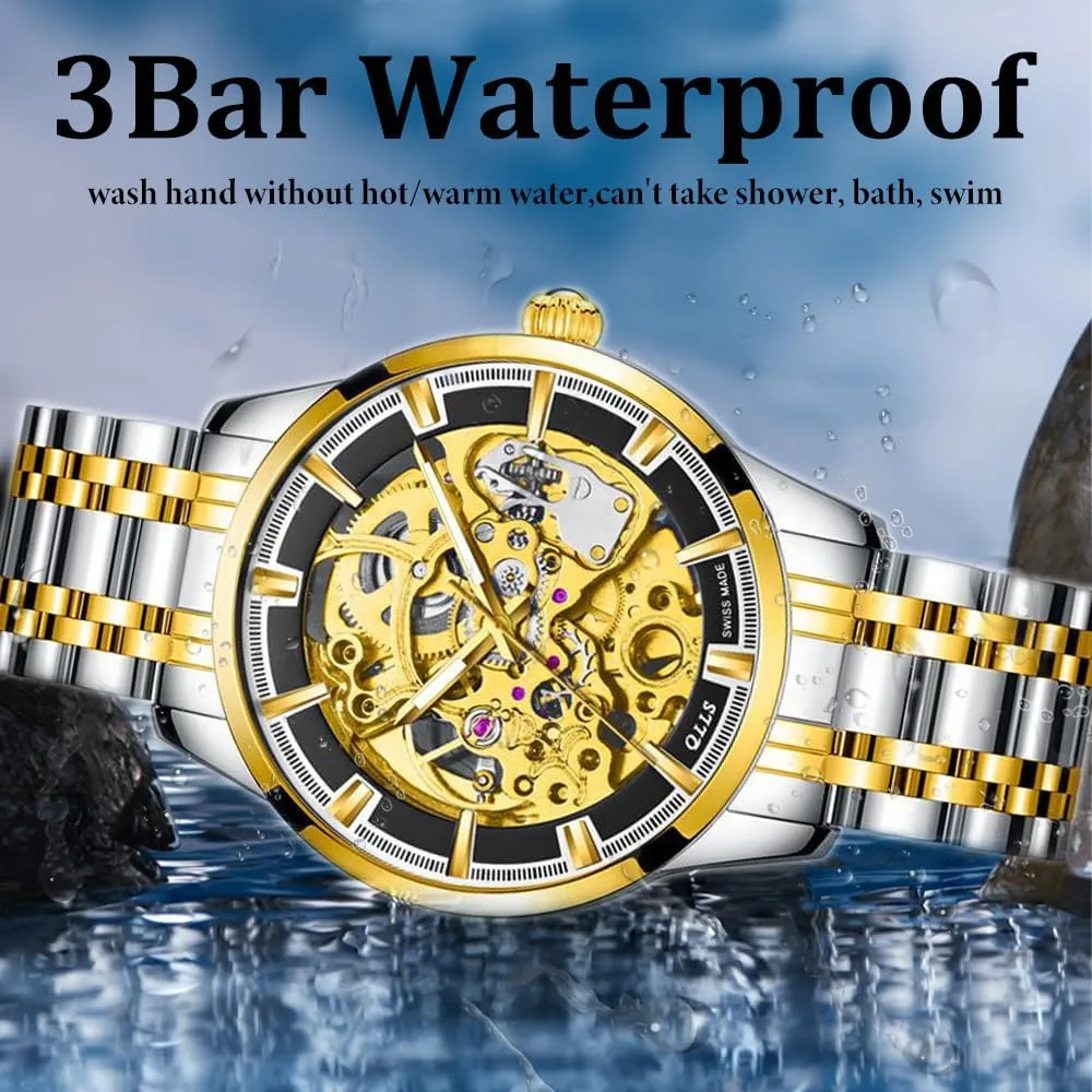 Hollow Out Automatic Mechanical Watch Men's Fashion Trend Luminous Man Watches Waterproof