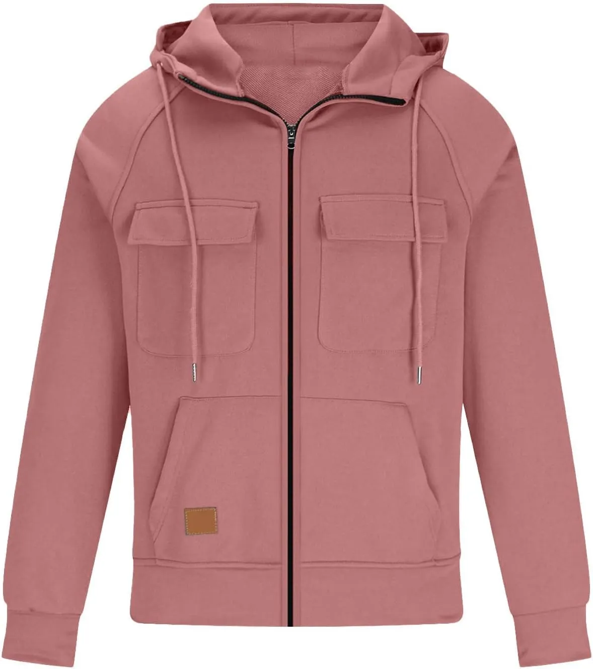 Hoodies for Men Zip Up Vintage Big and Tall Tactical Hoodies Heavyweight Long Sleeve Casual Fall Hoodies Streetwear