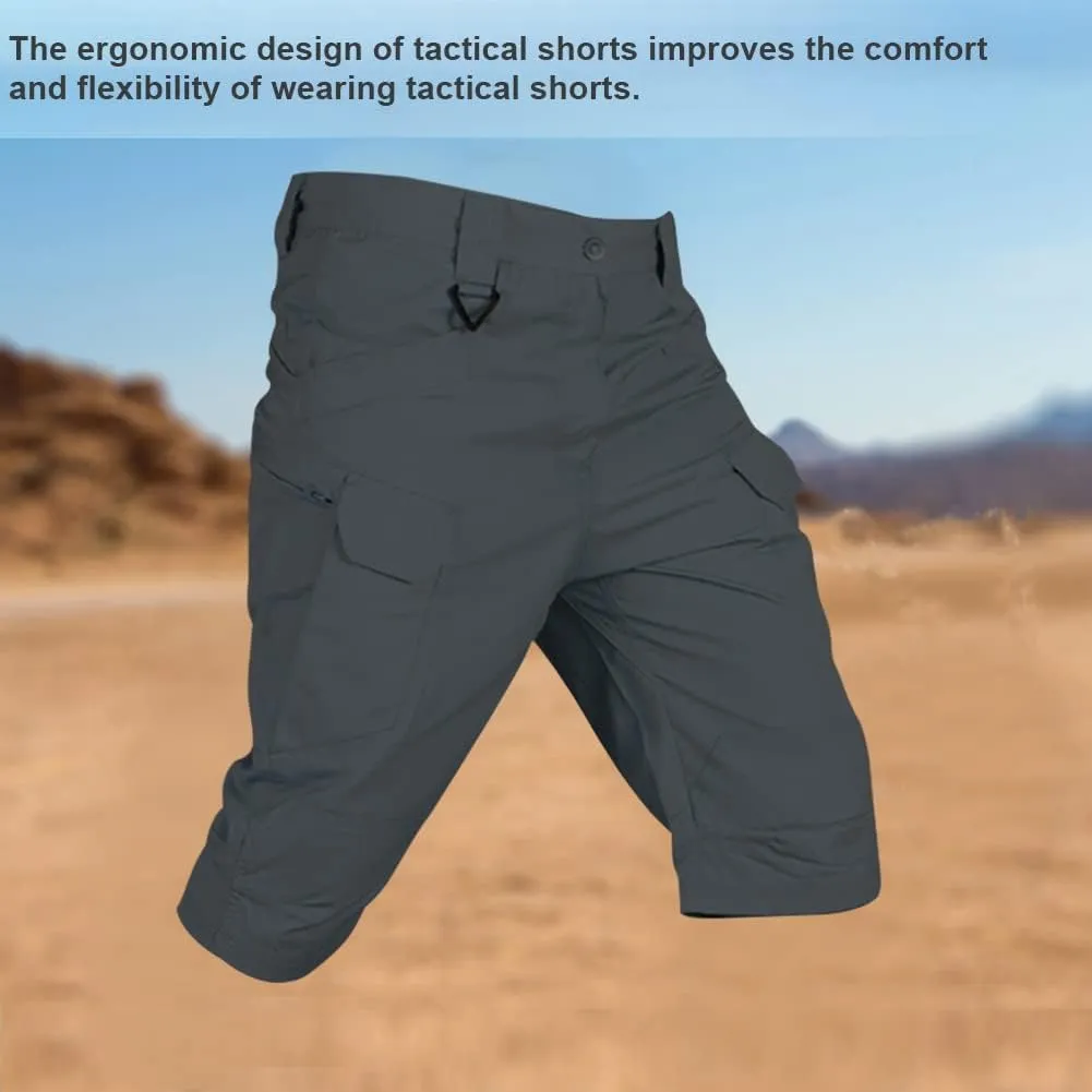 HYCOPROT Men's Tactical Cargo Shorts Waterproof Lightweight Work Short Quick Dry Military Multi Pockets Ripstop for Hiking
