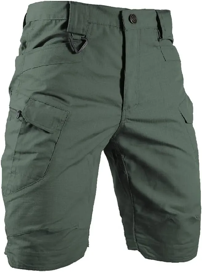 HYCOPROT Men's Tactical Cargo Shorts Waterproof Lightweight Work Short Quick Dry Military Multi Pockets Ripstop for Hiking