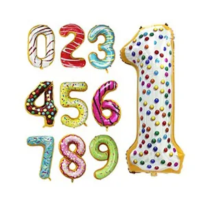 Ice cream large number balloon