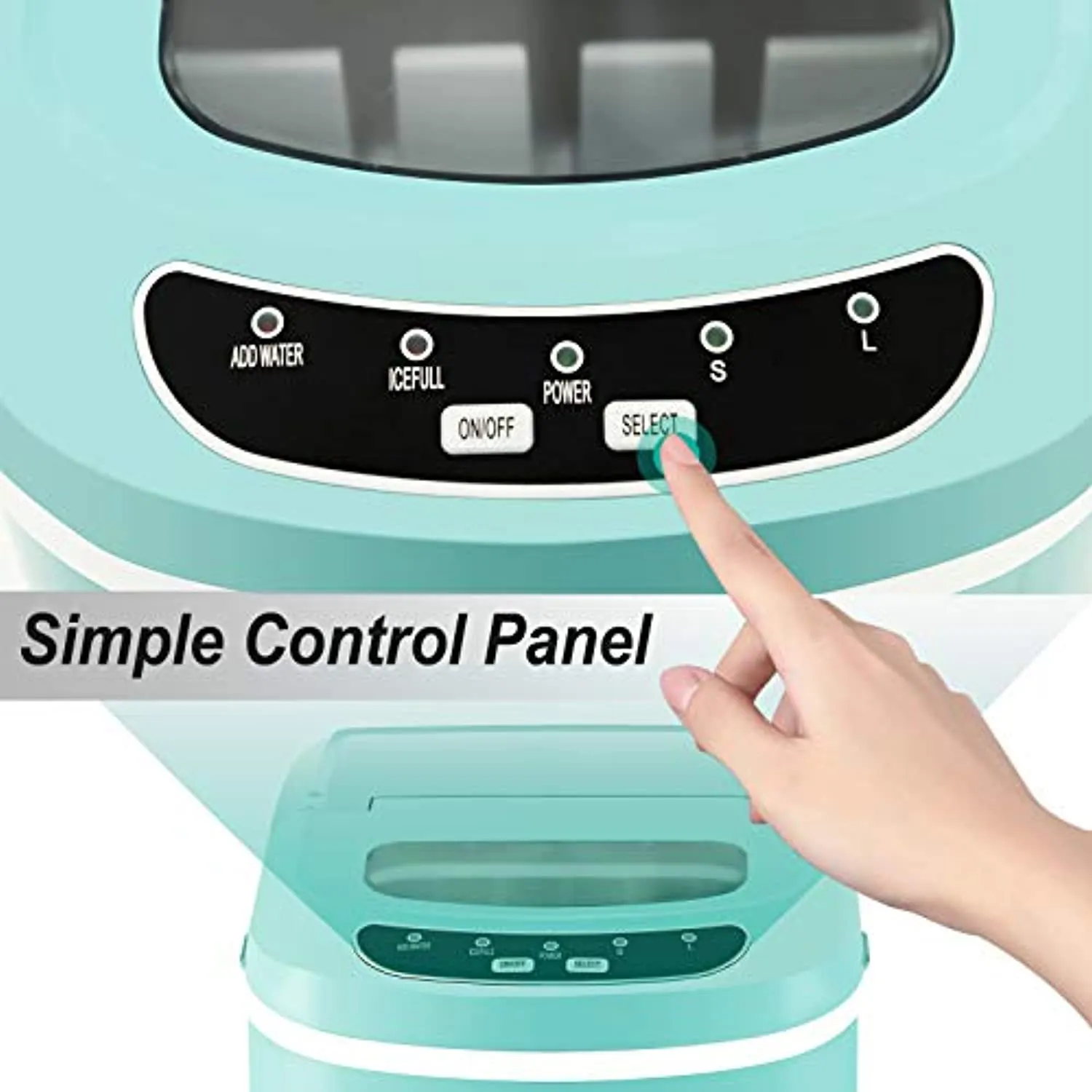 Ice Cube Maker Machine with 26lbs Daily Capacity, 9 Ice Cubes Ready in 8 Minutes