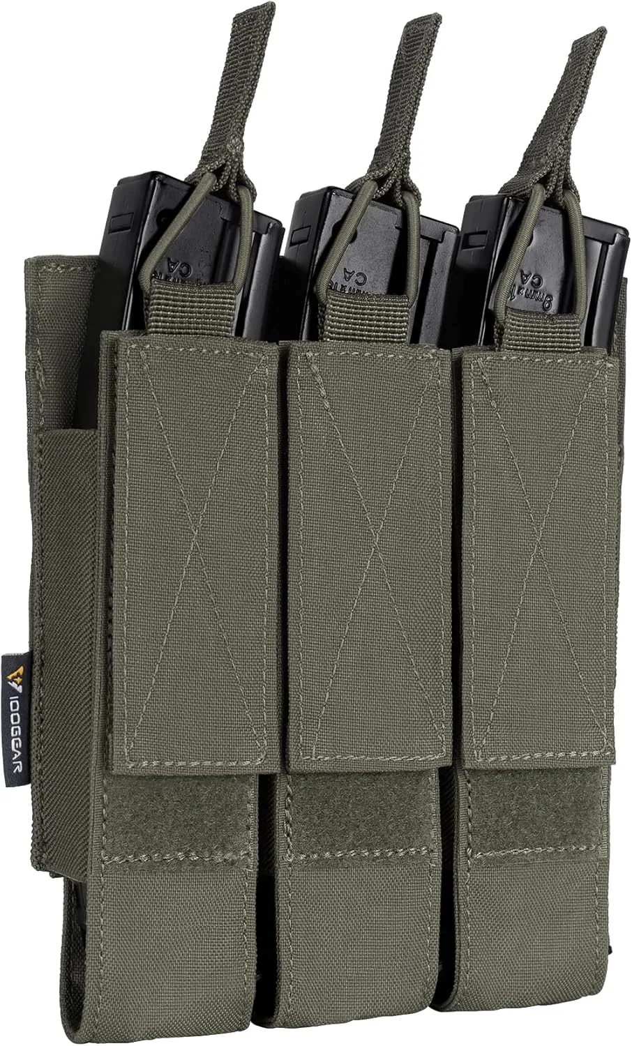 IDOGEAR Triple Mag Pouches Tactical Magazine Pouch Molle Open Top Kriss Mag Pouch for MP5 Magazines