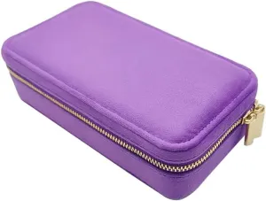Jewelry Display Box Watch Case Jewelry Box Double Layer Velvet Cloth Jewelry Storage Box Portable Jewelry Earrings Ring Box Jewelry Packaging Box Jewelry Display Box (Color : B)