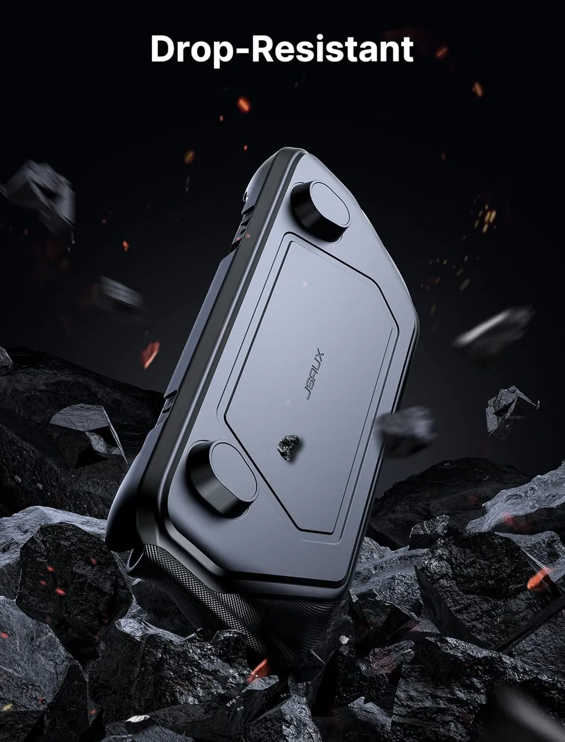JSAUX PC0104 ModCase Compatible with Steam Deck, Steam Deck Case Comprehensive Protection Include Detachable Front Shell, Body Protective Shell, Metal Bracket and Strap - Basic Set