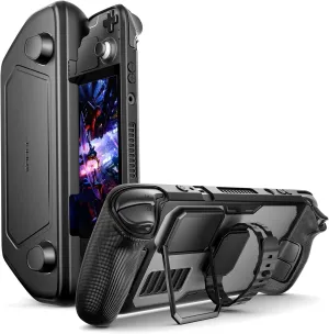 JSAUX PC0104 ModCase Compatible with Steam Deck, Steam Deck Case Comprehensive Protection Include Detachable Front Shell, Body Protective Shell, Metal Bracket and Strap - Basic Set