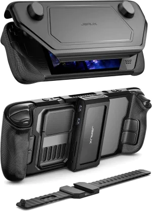 JSAUX PC0104 ModCase Compatible with Steam Deck/Steam Deck OLED, Steam Deck Modular Case Include 11-in-1 Docking Station, Detachable Front Shell, Body Protective Shell,Metal Bracket and Strap-Hub Set