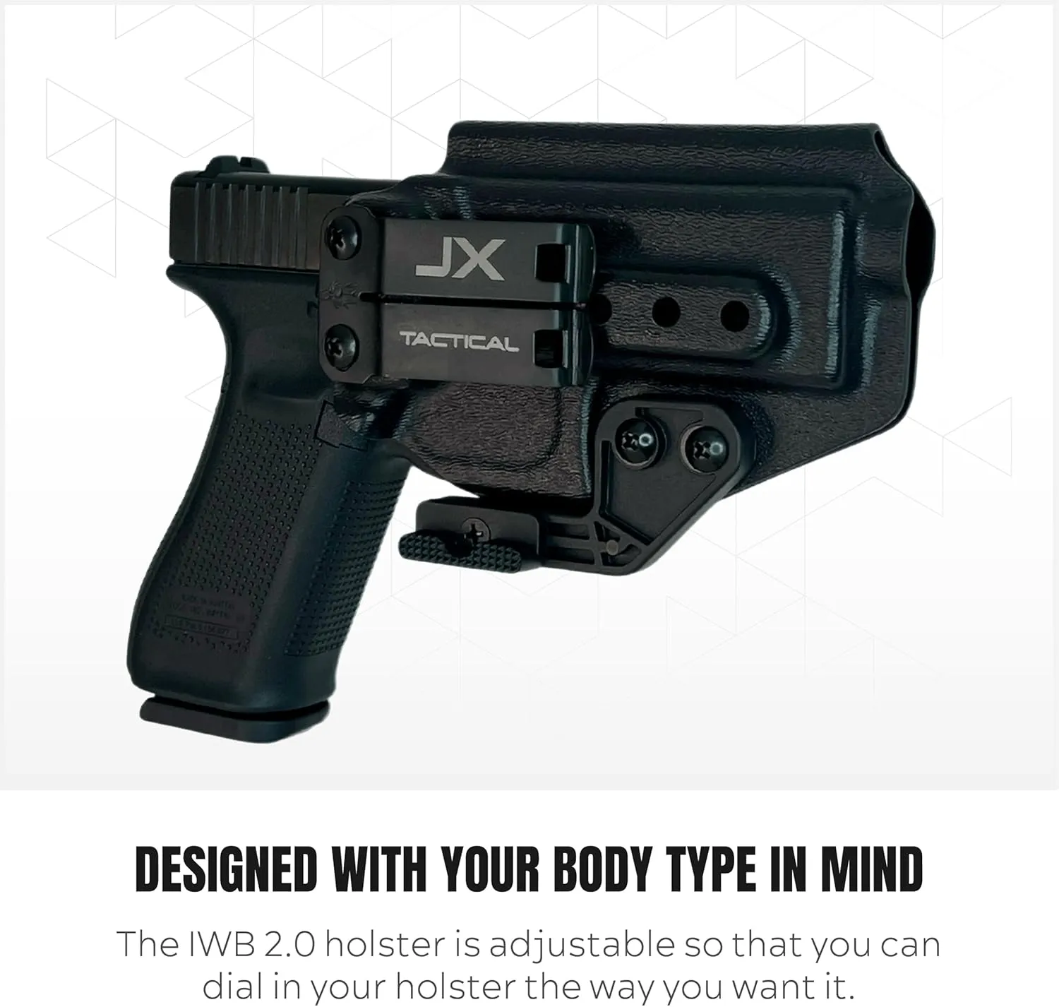 JX Tactical Inside Waist Band 2.0 - Concealed Carry Pistol Holster, Concealment Wing, Optics Ready - Made in USA