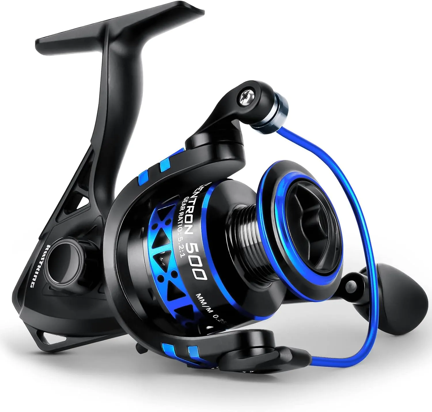 KastKing Centron & Centron Lite Spinning Reels, Freshwater and Saltwater Spinning Fishing Reel, Up to 17.5Lbs Max Drag, 5.2:1 Gear Ratio, Ultra Smooth Powerful, CNC Aluminum Spool, 9 1 BB Light Weight