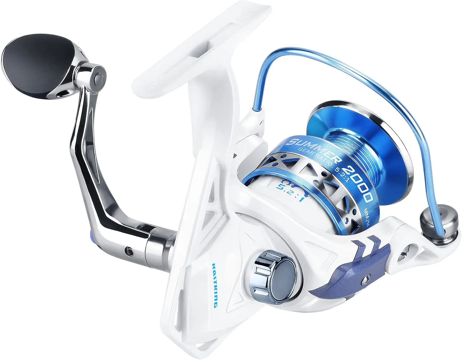 KastKing Centron & Centron Lite Spinning Reels, Freshwater and Saltwater Spinning Fishing Reel, Up to 17.5Lbs Max Drag, 5.2:1 Gear Ratio, Ultra Smooth Powerful, CNC Aluminum Spool, 9 1 BB Light Weight