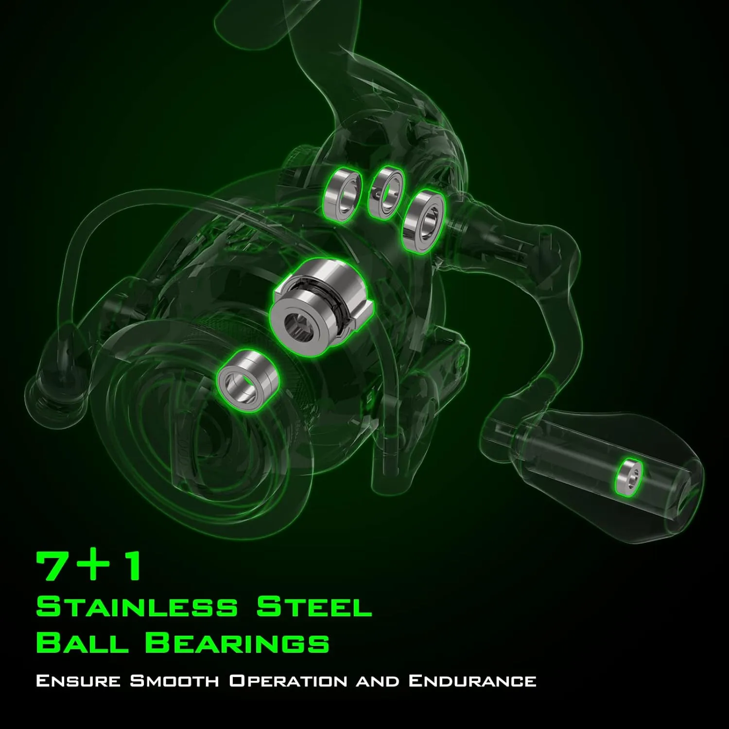 KastKing Zephyr Spinning Reels – 7 1/6 1 BB – Carbon Fiber Drag – Stainless Steel Shaft – Aluminum & CNC Spool – Black/Green/Orange – Sizes 500/1000 SFS – Ultralight to Heavy-Duty
