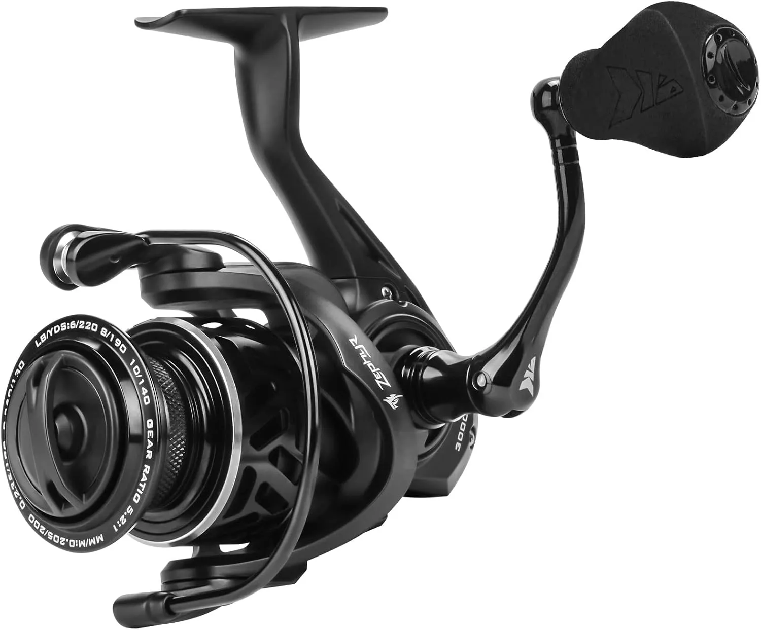 KastKing Zephyr Spinning Reels – 7 1/6 1 BB – Carbon Fiber Drag – Stainless Steel Shaft – Aluminum & CNC Spool – Black/Green/Orange – Sizes 500/1000 SFS – Ultralight to Heavy-Duty
