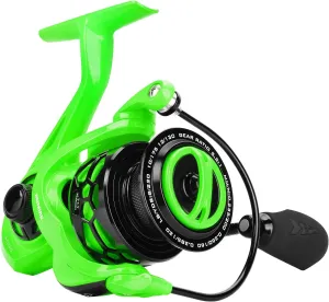 KastKing Zephyr Spinning Reels – 7 1/6 1 BB – Carbon Fiber Drag – Stainless Steel Shaft – Aluminum & CNC Spool – Black/Green/Orange – Sizes 500/1000 SFS – Ultralight to Heavy-Duty