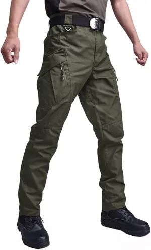 KEFITEVD Cargo Pants Men Outdoor Tactical Military Pants Lightweight Ripstop Hiking Pants with Multi-Pockets