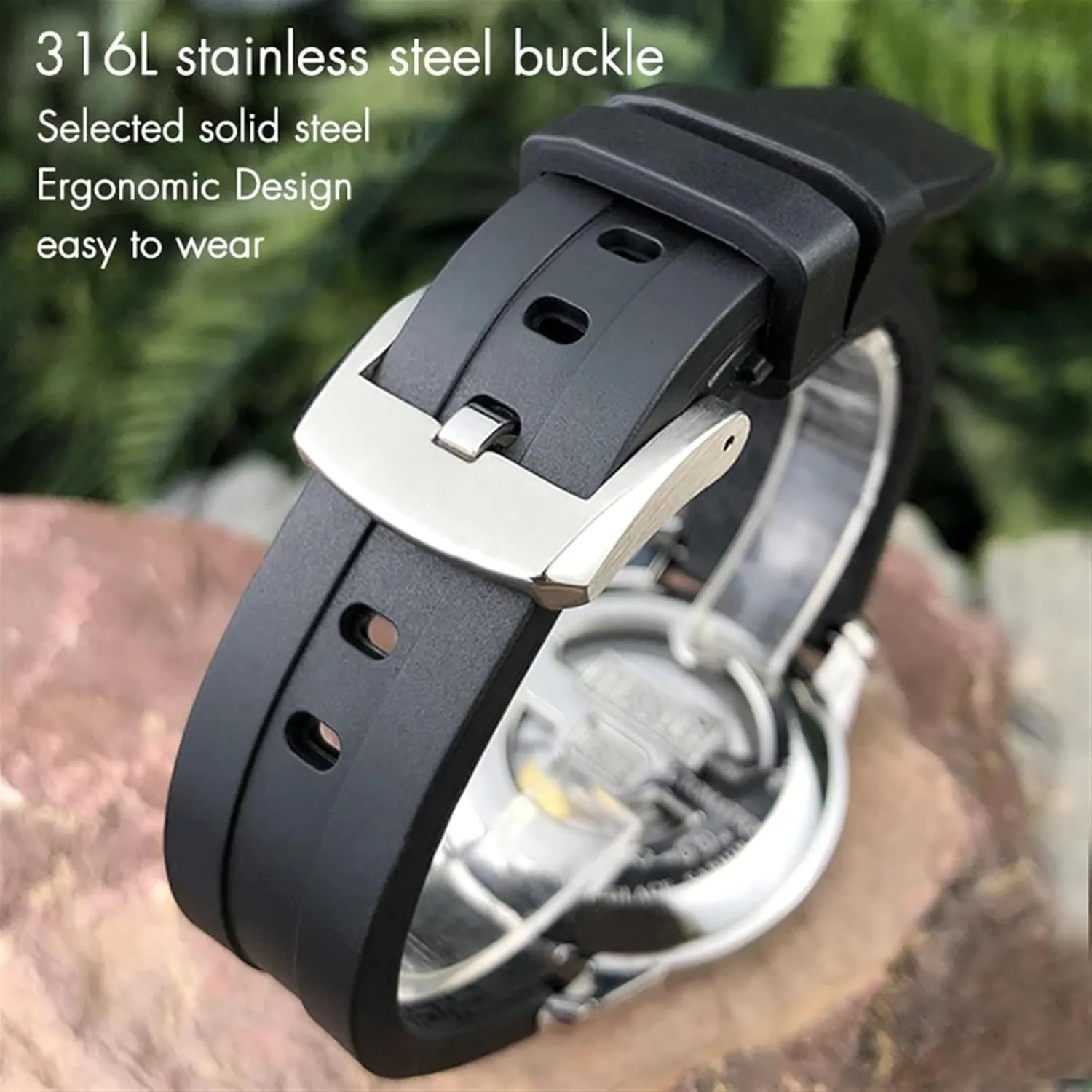 KLVN 19mm 20mm Watchband for Tissot T114417 T114 Soft Rubber Silicone Watch Strap Butterfly Clasp Waterproof Sport Bracelets