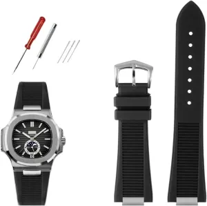 KLVN Quality FluoroSilicone Watchband For Patek Philippe Sport Elegant Nautilus Series 5711/5712/5980 Waterproof Watch Strap Bracelet Male