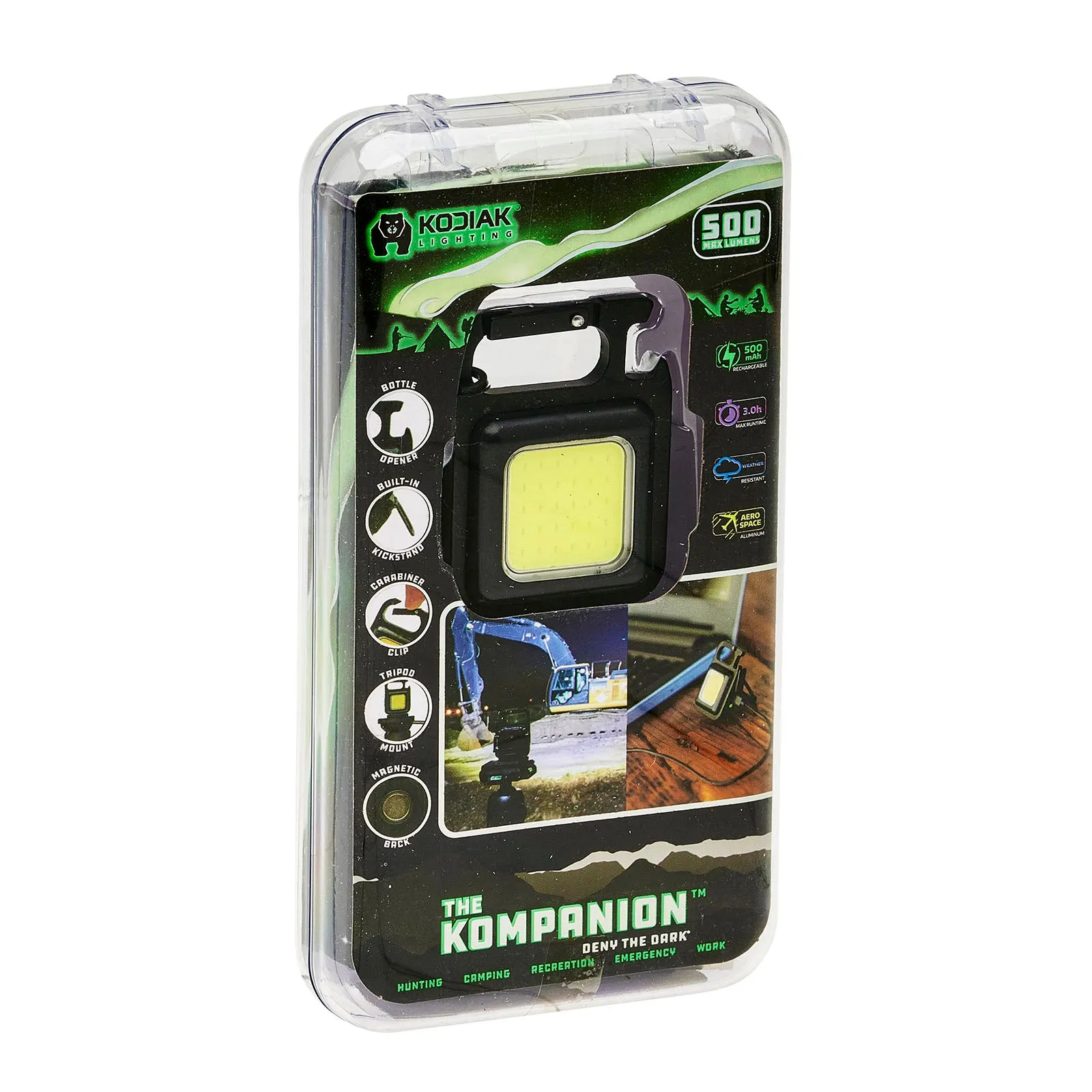 Kodiak® Kompanion 500 Lumen Rechargeable Aluminum Work Light