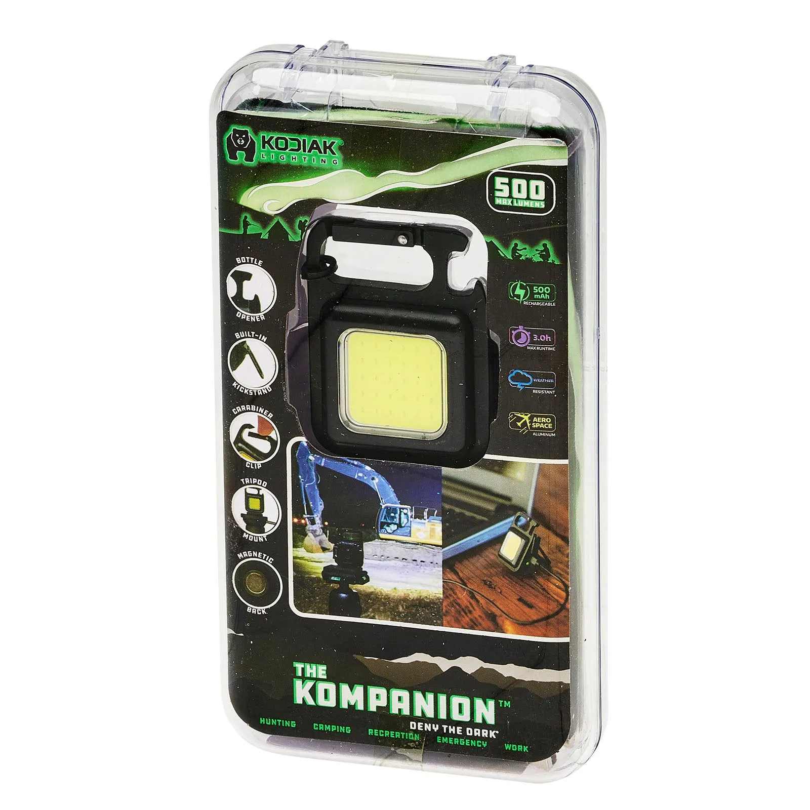 Kodiak® Kompanion 500 Lumen Rechargeable Aluminum Work Light