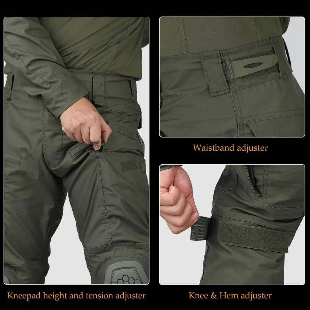 KRYDEX K4 Combat Pants with Knee Pads Ripstop Como Cargo Pants for Men