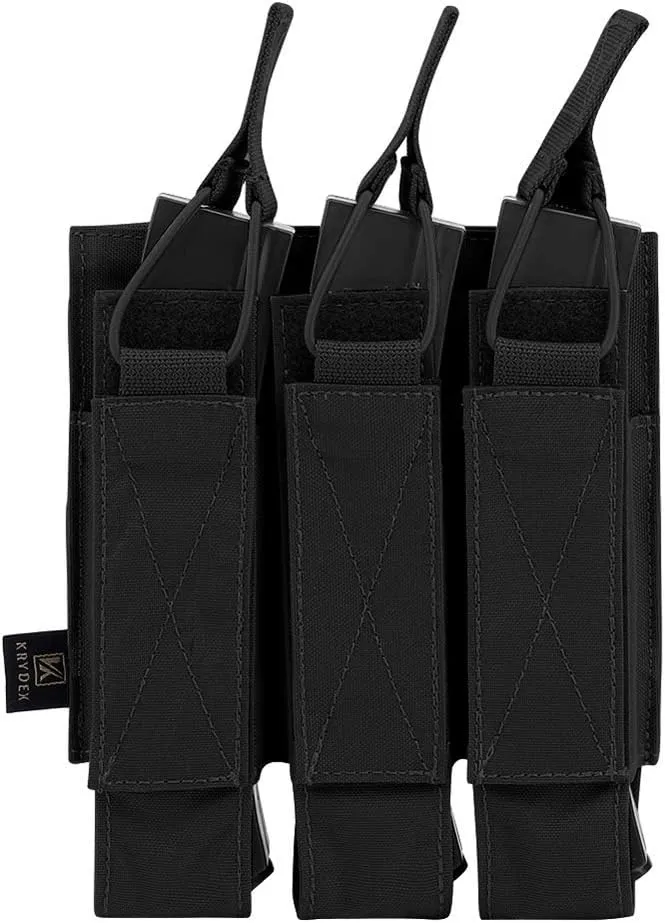KRYDEX Open Top Triple MP7 MP5 MP9 Magazine Pouches Molle