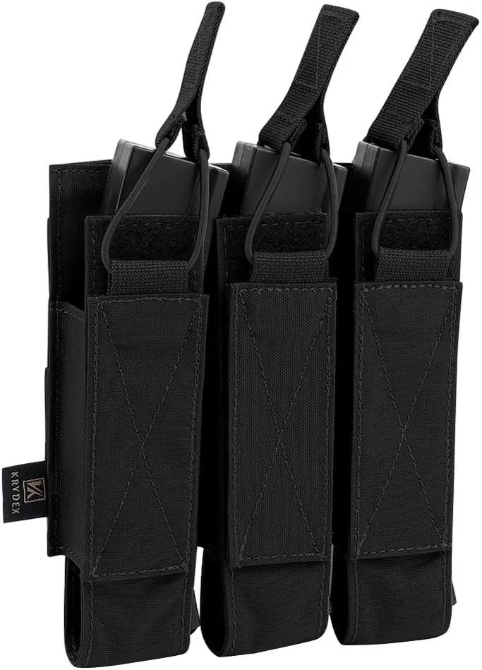 KRYDEX Open Top Triple MP7 MP5 MP9 Magazine Pouches Molle
