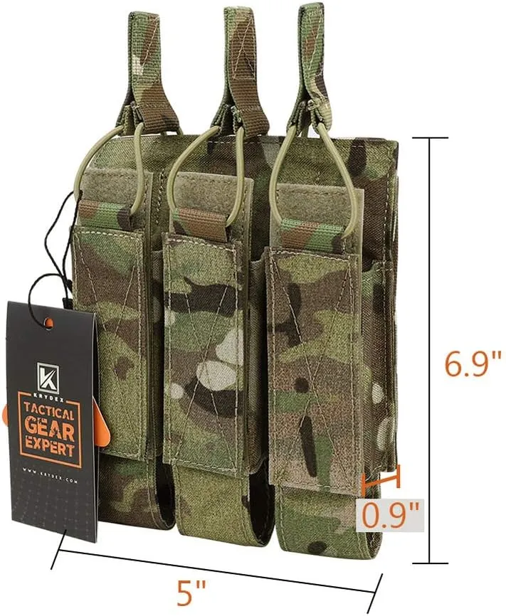 KRYDEX Open Top Triple MP7 MP5 MP9 Magazine Pouches Molle