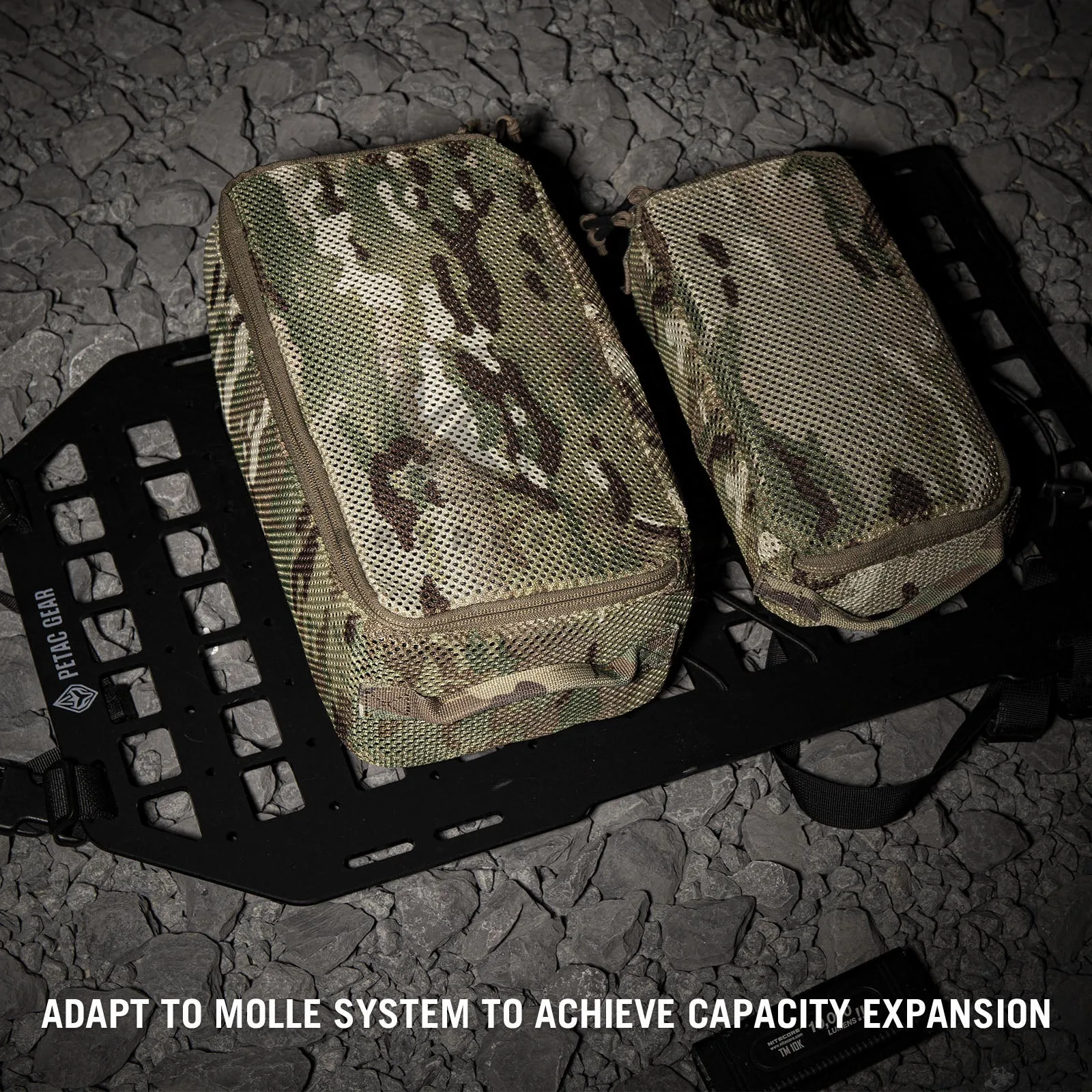 KRYDEX Tactical Modular Pouch Set Outdoor Backpack Organizer Travel Suitcase Packing Cubes