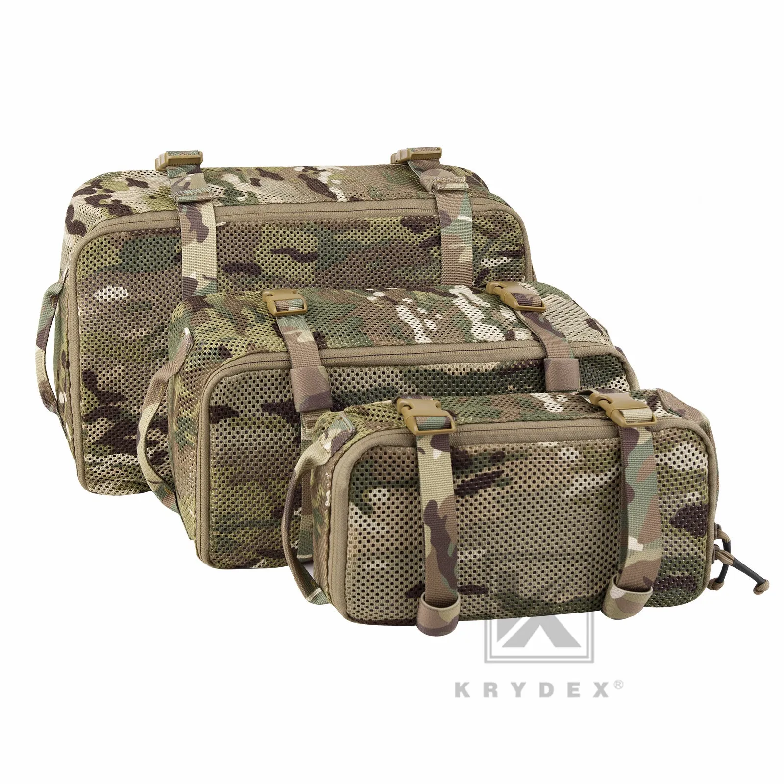 KRYDEX Tactical Modular Pouch Set Outdoor Backpack Organizer Travel Suitcase Packing Cubes