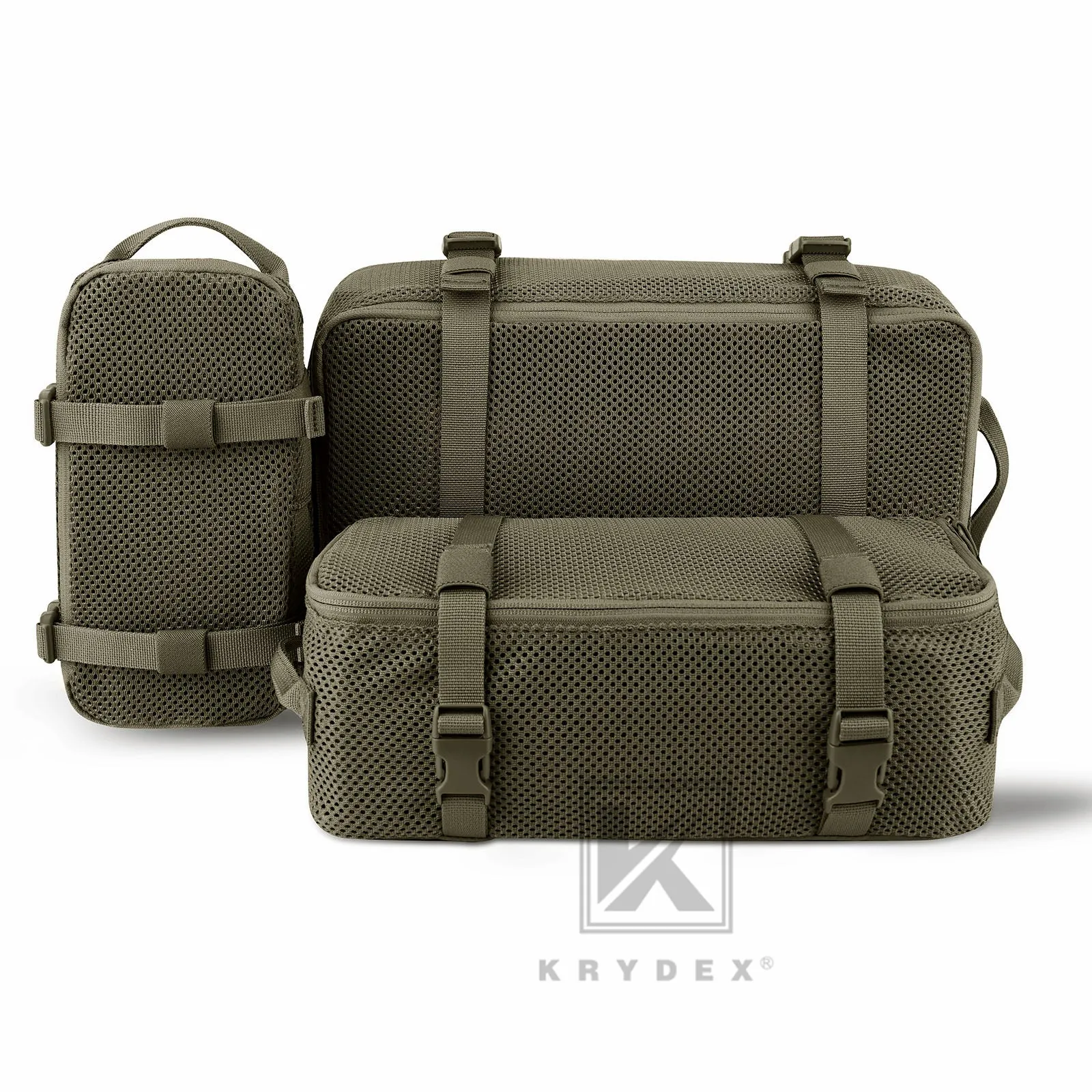 KRYDEX Tactical Modular Pouch Set Outdoor Backpack Organizer Travel Suitcase Packing Cubes