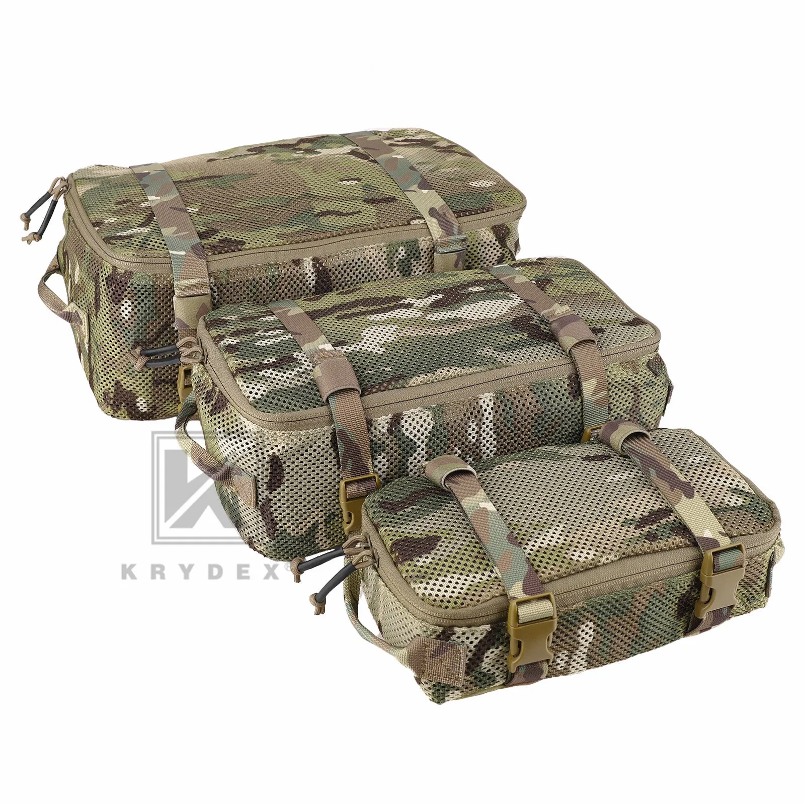 KRYDEX Tactical Modular Pouch Set Outdoor Backpack Organizer Travel Suitcase Packing Cubes
