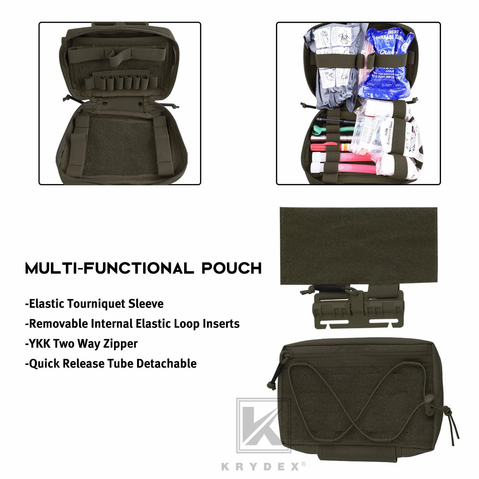 Krydex Tactical Quick Release Drop Pouch Modular Fanny Pack Waist Bag