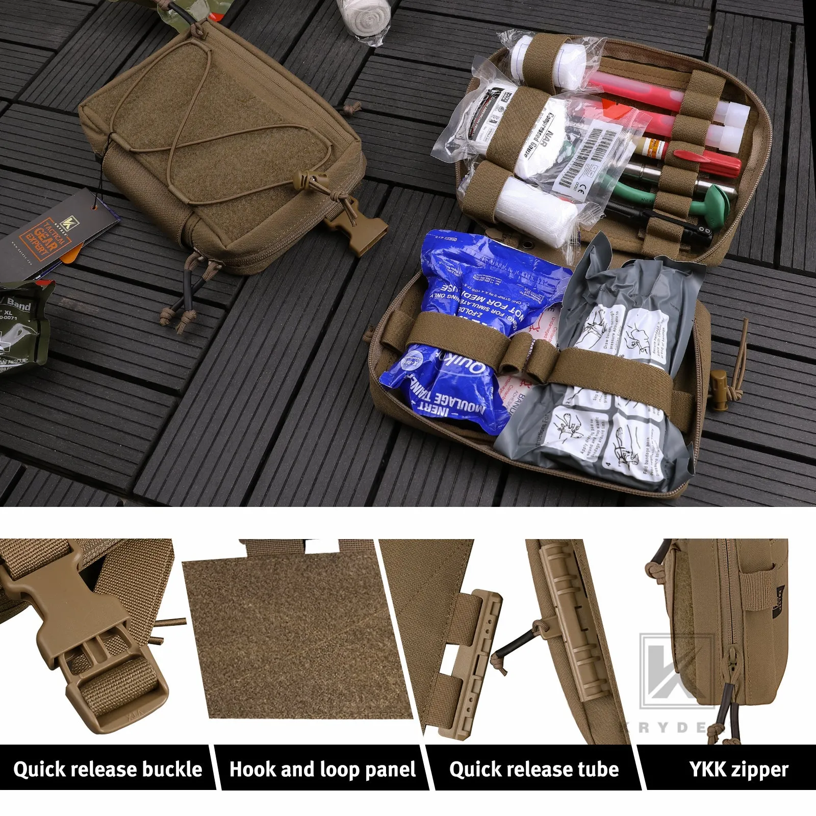 Krydex Tactical Quick Release Drop Pouch Modular Fanny Pack Waist Bag
