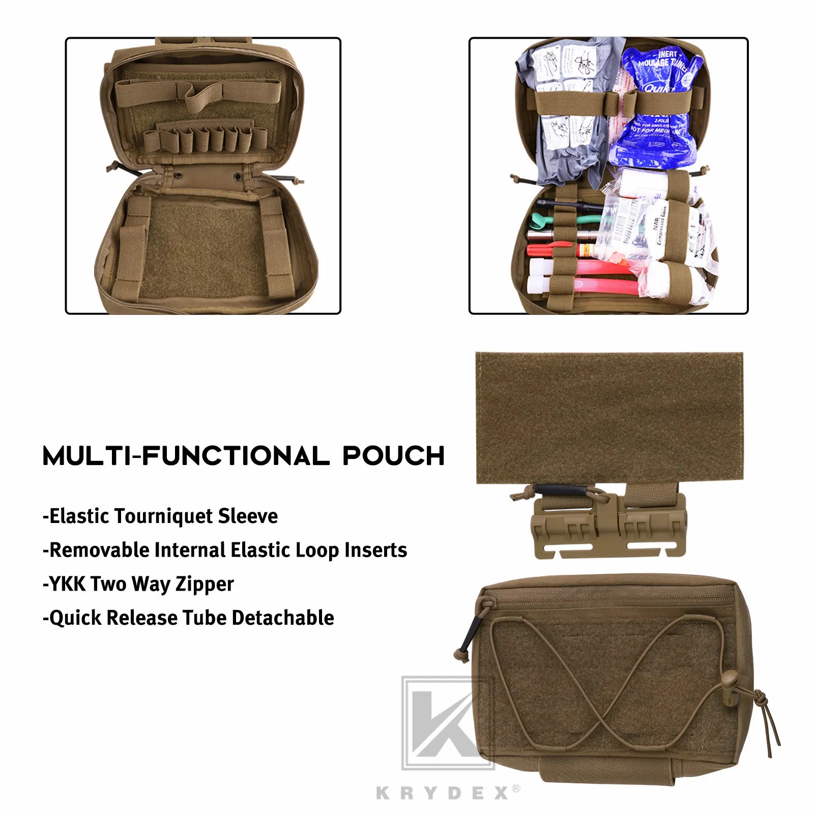 Krydex Tactical Quick Release Drop Pouch Modular Fanny Pack Waist Bag