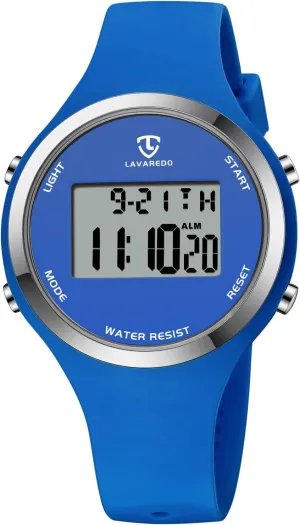L LAVAREDO Watches for Women 3ATM Waterproof Outdoor Digital Sport Watches Stopwatch Wrist Watch with Alarm Clock, Gifts for Women