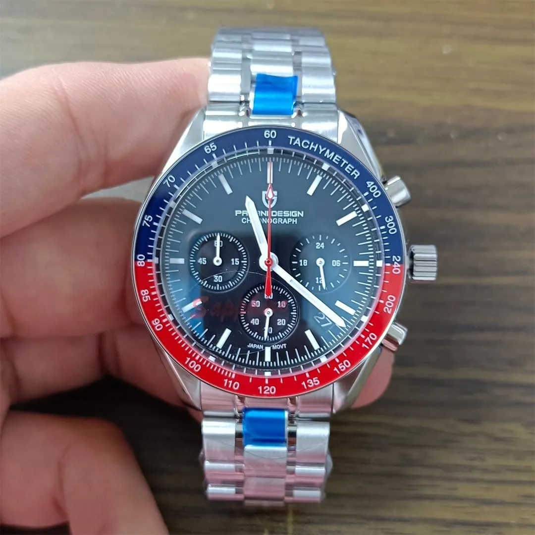 LACZ DENTON Pagani Design PD1701V3 Men's Watches Quartz Men Chronograph Stainless Steel Sports Watches for Mens Waterproof Watches Japan VK63 Movement…