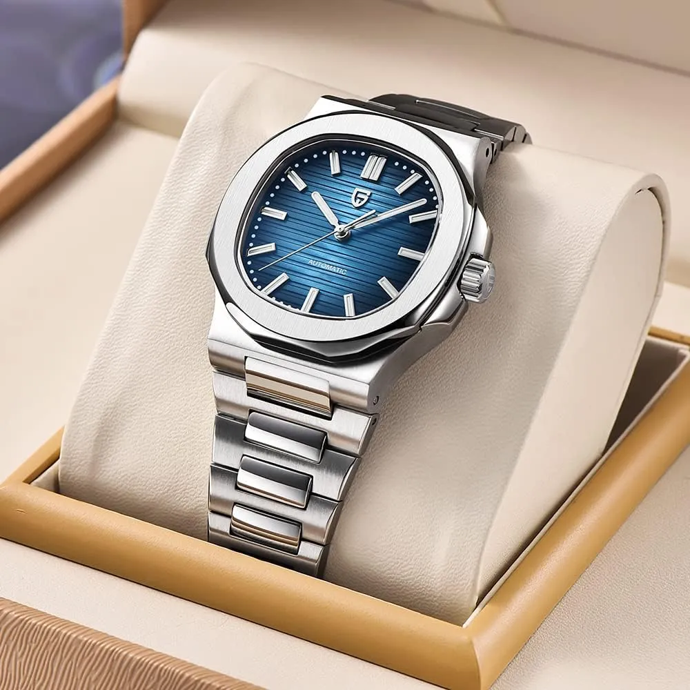 LACZ DENTON Pagani Design PD1728 Mens Automatic Watches Full Stainless Steel Waterproof 100M Watches for Men Men Mechanical Wristwatches