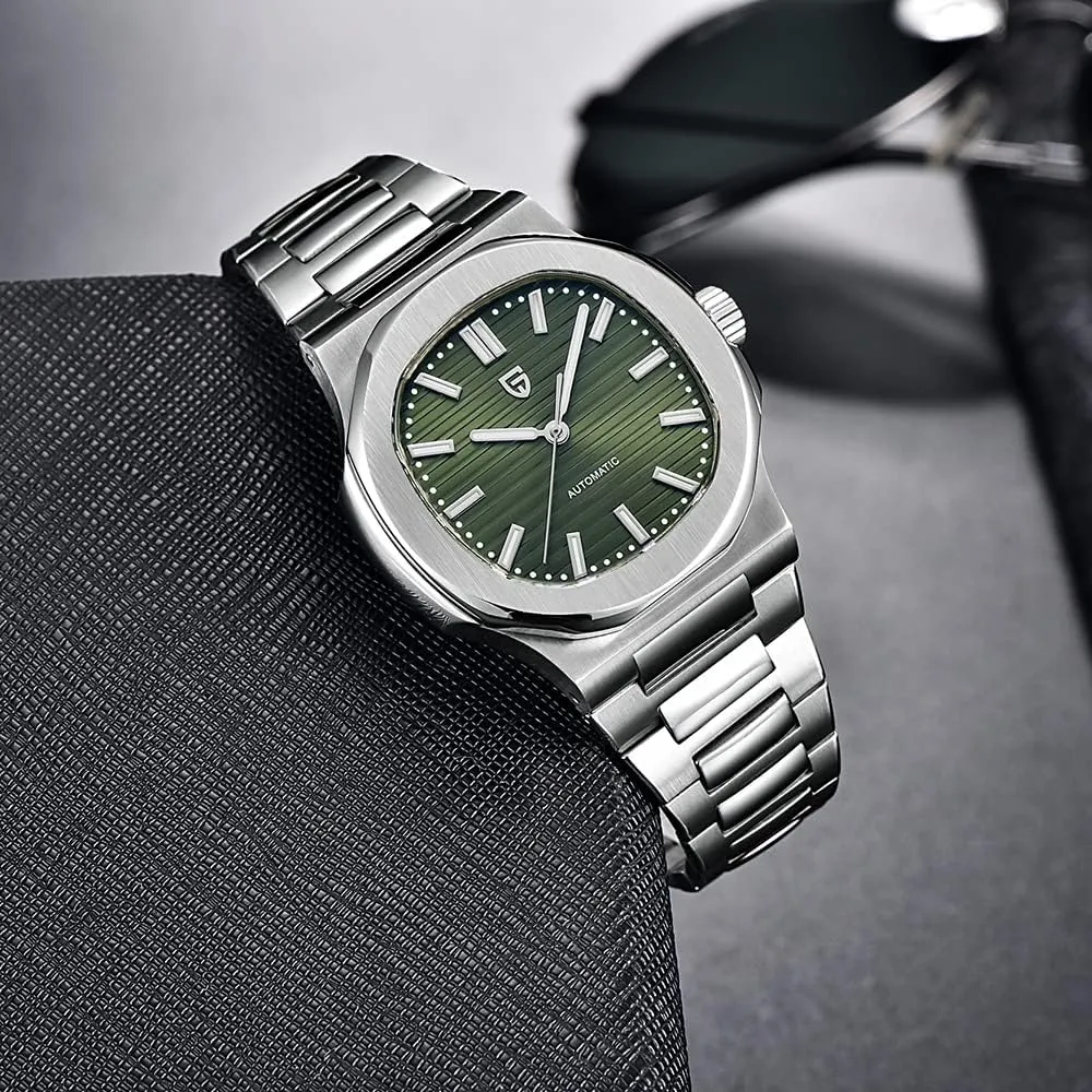 LACZ DENTON Pagani Design PD1728 Mens Automatic Watches Full Stainless Steel Waterproof 100M Watches for Men Men Mechanical Wristwatches