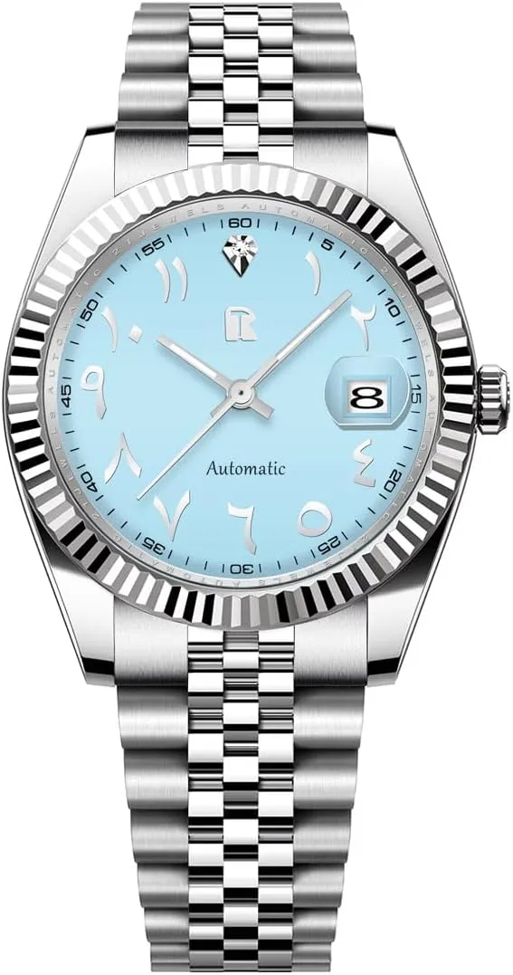 LACZ DENTON Rollstimi RT128 Men Automatic Mechanical Wrist Watches Stainless Steel Bracelet Fashion Watches for Men 50M Waterproof Watch