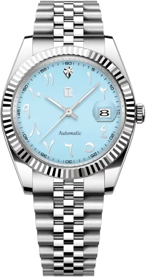LACZ DENTON Rollstimi RT128 Men Automatic Mechanical Wrist Watches Stainless Steel Bracelet Fashion Watches for Men 50M Waterproof Watch