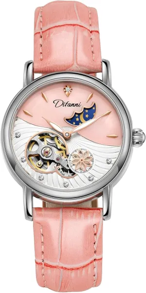 Lady Automatic Mechanical Watches Rotatable Flowers Female Watch Women Luxury Fashion Moon Phase Waterproof Luminous Clock
