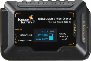 Lancer Tactical Advanced Li-Po Smart Pro Compact Balance Battery Lipo Charger w/Automatic Protection- (Black)