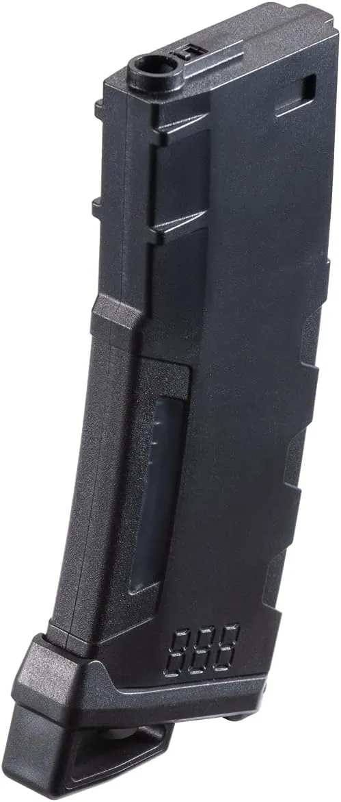 Lancer Tactical Airsoft M4 M16 Series Polymer 130 Round Transparent Window High Speed Mid-Cap Airsoft Magazine- Pack of 10