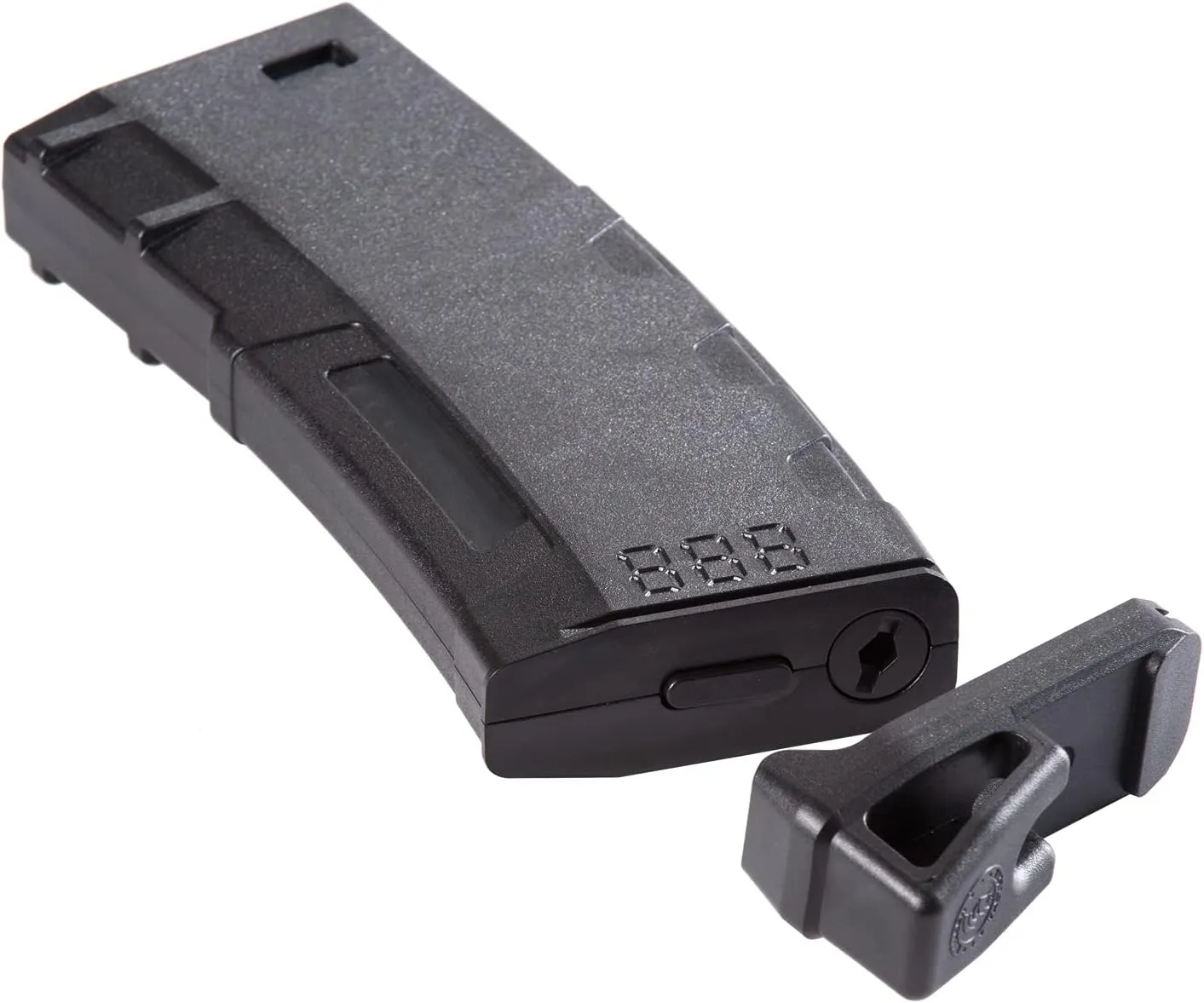 Lancer Tactical Airsoft M4 M16 Series Polymer 130 Round Transparent Window High Speed Mid-Cap Airsoft Magazine- Pack of 10